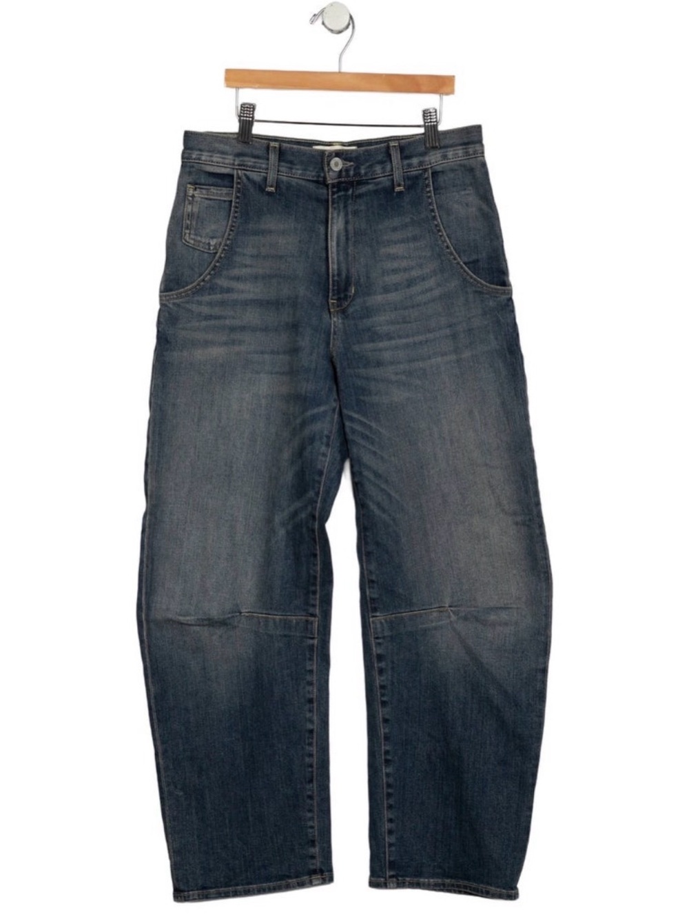 Nili Lotan Women's Relaxed Fit Dark Blue Denim Jeans